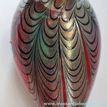 Load image into Gallery viewer, Large Vintage 1980s Finnish Glass Pheasant Bird. Nuutajarvi Sticker. Oiva Toikka Design
