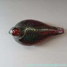 Load image into Gallery viewer, Large Vintage 1980s Finnish Glass Pheasant Bird. Nuutajarvi Sticker. Oiva Toikka Design
