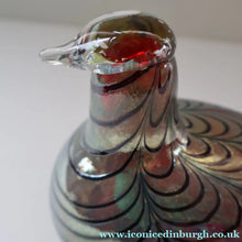 Load image into Gallery viewer, Large Vintage 1980s Finnish Glass Pheasant Bird. Nuutajarvi Sticker. Oiva Toikka Design
