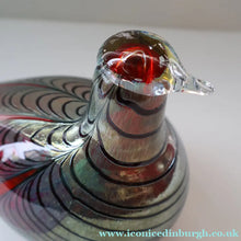 Load image into Gallery viewer, Large Vintage 1980s Finnish Glass Pheasant Bird. Nuutajarvi Sticker. Oiva Toikka Design
