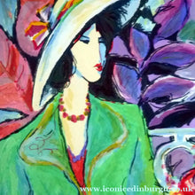 Load image into Gallery viewer, 1980s Pencil Signed Original Screenprint. Two Ladies Drinking Cocktails. Matisse Style 
