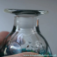 Load image into Gallery viewer, Large SCOTTISH Caithness Whitefriars Glass PERFUME BOTTLE. 1980s Red Clementis Design with Butterfly Cane
