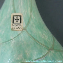 Load image into Gallery viewer, 1980s Maltese Mdina Lollipop Vase. Cloudy Opaque Glass with Undulating Grey Band. Height: 8 inches
