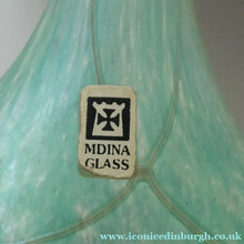 Load image into Gallery viewer, 1980s Maltese Mdina Lollipop Vase. Cloudy Opaque Glass with Undulating Grey Band. Height: 8 inches
