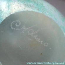 Load image into Gallery viewer, 1980s Maltese Mdina Lollipop Vase. Cloudy Opaque Glass with Undulating Grey Band. Height: 8 inches
