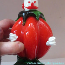 Load image into Gallery viewer, Vintage 1980s Murano Red Tomato Shape Glass Clown
