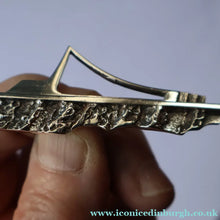 Load image into Gallery viewer, VERY RARE 1980s OLA GORIE Scottish Silver PLOUGH Brooch
