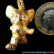 Load image into Gallery viewer, 1980s Austriallian Team Official Mascot. Willy the Koala Gold Necklace
