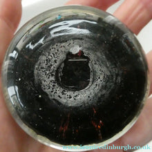 Load image into Gallery viewer, Scottish PERTHSHIRE Paperweight. Dark Black Ground. 10 Half Spokes &amp; Millefiori Canes
