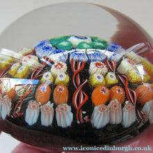 Load image into Gallery viewer, Vintage 1970s Early Perthshire Paperweight. Vibrant Colours Millefiori Canes

