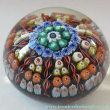 Load image into Gallery viewer, Vintage 1970s Early Perthshire Paperweight. Vibrant Colours Millefiori Canes
