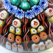 Load image into Gallery viewer, Vintage 1970s Early Perthshire Paperweight. Vibrant Colours Millefiori Canes
