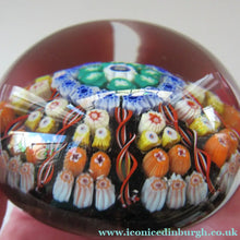 Load image into Gallery viewer, Vintage 1970s Early Perthshire Paperweight. Vibrant Colours Millefiori Canes
