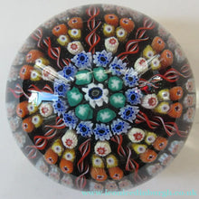 Load image into Gallery viewer, Vintage 1970s Early Perthshire Paperweight. Vibrant Colours Millefiori Canes
