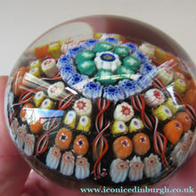 Load image into Gallery viewer, Vintage 1970s Early Perthshire Paperweight. Vibrant Colours Millefiori Canes
