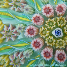Load image into Gallery viewer, Vintage Scottish PERTHSHIRE Paperweight. Pale Sea Green Ground, 11 Spokes &amp; Millefiori Canes
