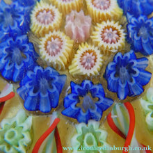 Load image into Gallery viewer, 1970s Scottish PERTHSHIRE Paperweight. Pale Yellow Ground. 9 Half Spokes &amp; Millefiori Canes
