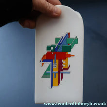 Load image into Gallery viewer, 1980s ROSENTHAL Studio-Line Porcelain Constructivist "Alphabet" Vase. Designed by Marcello Morandini. 7 1/4 inches
