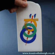 Load image into Gallery viewer, 1980s ROSENTHAL Studio-Line Porcelain Constructivist "Alphabet" Vase. Designed by Marcello Morandini. 7 1/4 inches 
