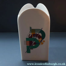 Load image into Gallery viewer, 1980s ROSENTHAL Studio-Line Porcelain Constructivist "Alphabet" Vase (Letter P). Designed by Marcello Morandini. 7 1/4 inches

