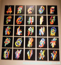 Load image into Gallery viewer, Marcello Morandini Alphabet Design on display at the Gallery of Modern Art in Rome
