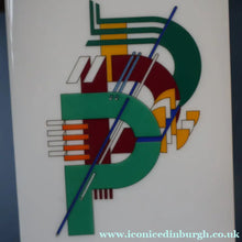 Load image into Gallery viewer, 1980s ROSENTHAL Studio-Line Porcelain Constructivist "Alphabet" Vase (Letter P). Designed by Marcello Morandini. 7 1/4 inches
