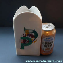 Load image into Gallery viewer, 1980s ROSENTHAL Studio-Line Porcelain Constructivist "Alphabet" Vase (Letter P). Designed by Marcello Morandini. 7 1/4 inches
