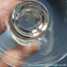 Load image into Gallery viewer, 1980s SCOTTISH STUDIO GLASS. Large Wine Glass with Engraved Deer Design by Norman Orr  (1924 - 1993)

