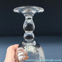Load image into Gallery viewer, 1980s SCOTTISH STUDIO GLASS. Large Wine Glass with Engraved Deer Design by Norman Orr  (1924 - 1993)
