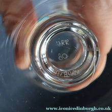 Load image into Gallery viewer, 1980s SCOTTISH STUDIO GLASS. Large Wine Glass with Engraved Deer Design by Norman Orr  (1924 - 1993)
