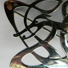 Load image into Gallery viewer, SCOTTISH SILVER BROOCH. Amorphic Shape in the Form of a Dragon by Declan Killen 1980s
