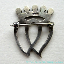 Load image into Gallery viewer, Small Vintage Scottish Silver Luckenbooth Cap Brooch. Edinburgh Hallmark 1985
