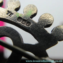 Load image into Gallery viewer, Small Vintage Scottish Silver Luckenbooth Cap Brooch. Edinburgh Hallmark 1985
