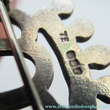Load image into Gallery viewer, Small Vintage Scottish Silver Luckenbooth Cap Brooch. Edinburgh Hallmark 1985

