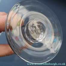 Load image into Gallery viewer, 1980s SCOTTISH STUDIO GLASS. Large Wine Glass with Engraved Deer Design by Norman Orr  (1924 - 1993)
