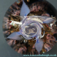 Load image into Gallery viewer, Early SELKIRK GLASS 1980s Scottish Paperweight.  MAGNUM Size with etched inscription and date on the base
