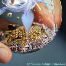 Load image into Gallery viewer, Early SELKIRK GLASS 1980s Scottish Paperweight.  MAGNUM Size with etched inscription and date on the base
