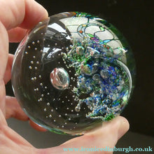 Load image into Gallery viewer, Pair of Early Scottish Selkirk Glass Paperweights Signed &amp; with original labels
