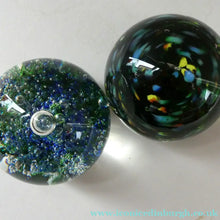 Load image into Gallery viewer, Pair of Early Scottish Selkirk Glass Paperweights Signed &amp; with original labels

