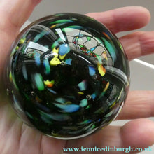 Load image into Gallery viewer, Pair of Early Scottish Selkirk Glass Paperweights Signed &amp; with original labels
