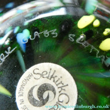 Load image into Gallery viewer, Pair of Early Scottish Selkirk Glass Paperweights Signed &amp; with original labels
