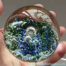Load image into Gallery viewer, Pair of Early Scottish Selkirk Glass Paperweights Signed &amp; with original labels
