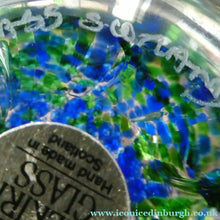 Load image into Gallery viewer, Pair of Early Scottish Selkirk Glass Paperweights Signed &amp; with original labels
