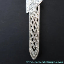 Load image into Gallery viewer, Vintage SHETLAND SILVER Decorative Kilt Pin Style Brooch. Hallmarked Edinburgh 19
