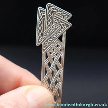 Load image into Gallery viewer, Vintage SHETLAND SILVER Decorative Kilt Pin Style Brooch. Hallmarked Edinburgh 19
