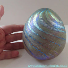Load image into Gallery viewer, Norman Stuart Clarke Studio Glass Egg Shape Paperweight Vintage
