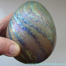 Load image into Gallery viewer, Norman Stuart Clarke Studio Glass Egg Shape Paperweight Vintage
