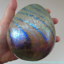 Load image into Gallery viewer, Norman Stuart Clarke Studio Glass Egg Shape Paperweight Vintage
