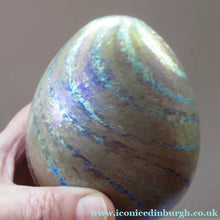 Load image into Gallery viewer, Norman Stuart Clarke Studio Glass Egg Shape Paperweight Vintage
