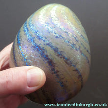 Load image into Gallery viewer, Norman Stuart Clarke Studio Glass Egg Shape Paperweight Vintage
